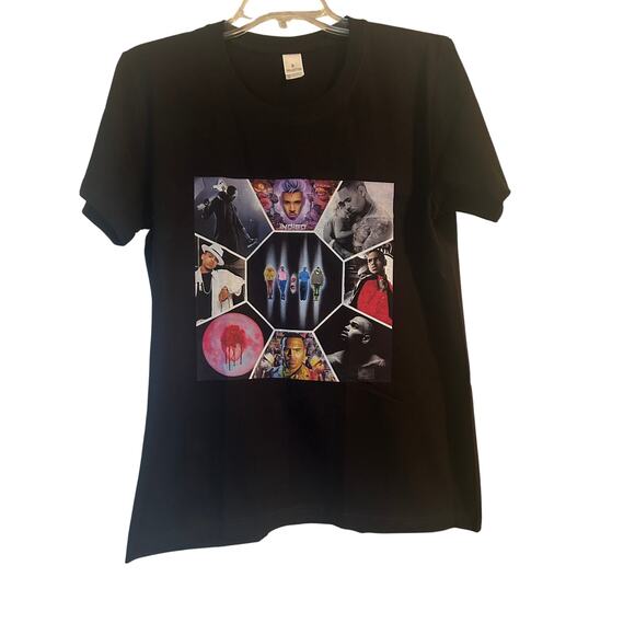 NWOT Chris Brown 11:11 Unisex TShirt Black Short Sleeve Great Gift for Fan Sz Lg - Picture 1 of 6